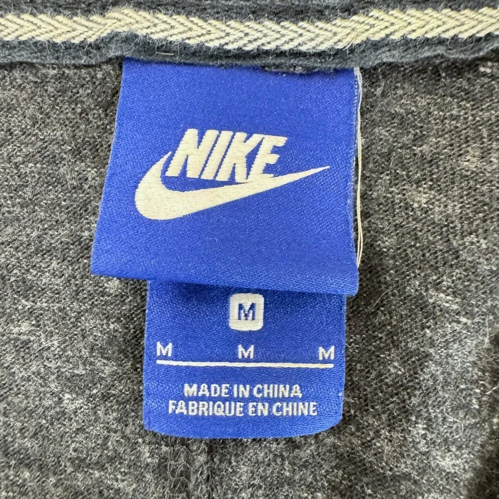 Nike Sportswear‎ Gym Vintage Full Zip Hoodie Charcoal Grey Men's Medium